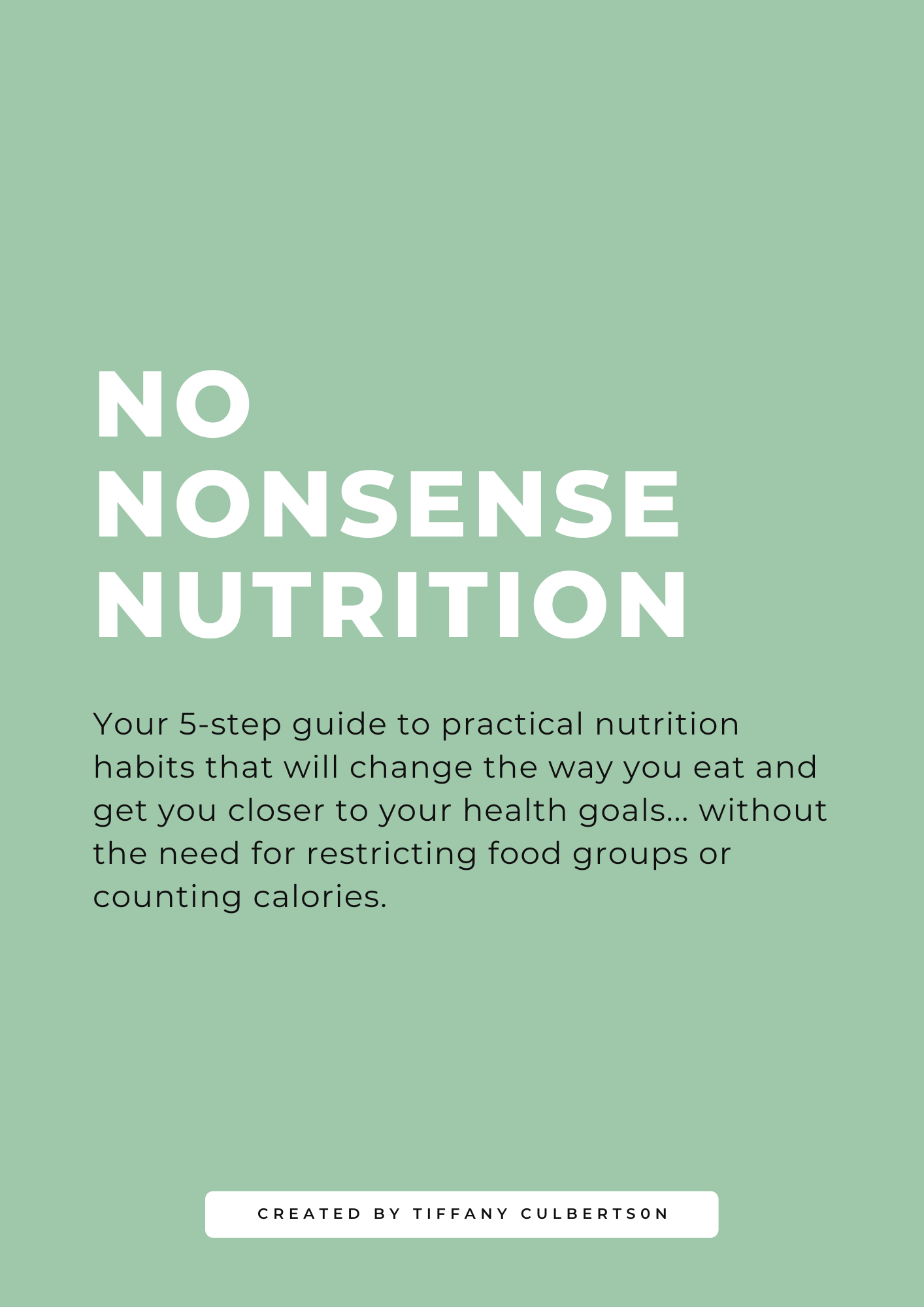 No Nonsense Nutrition eBook